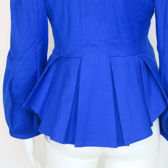 Ana Sekularac Blue Avant Garde Wool Jacket Asymmetrical Blazer Structural 36 | 6 - Picture 7 of 12